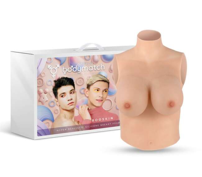 Booskin Realistic Breast Form E Cup Liquid Silicone