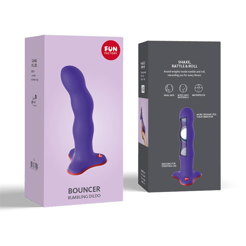 Bouncer Dildo with Internal Beads Flashy Purple – Image 8