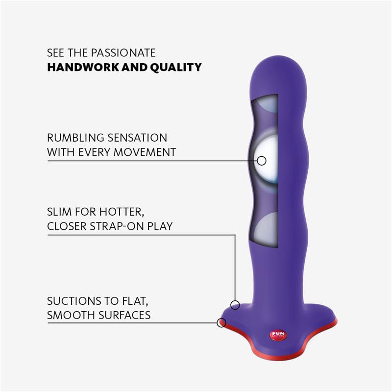 Bouncer Dildo with Internal Beads Flashy Purple – Image 10