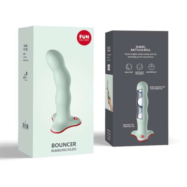 Bouncer Dildo with Internal Beads Sage Green – Image 9