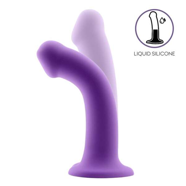 Bouncy Liquid Silicone Dildo Hiper Flexible 7 - 18 cm Size M Purple – Image 5