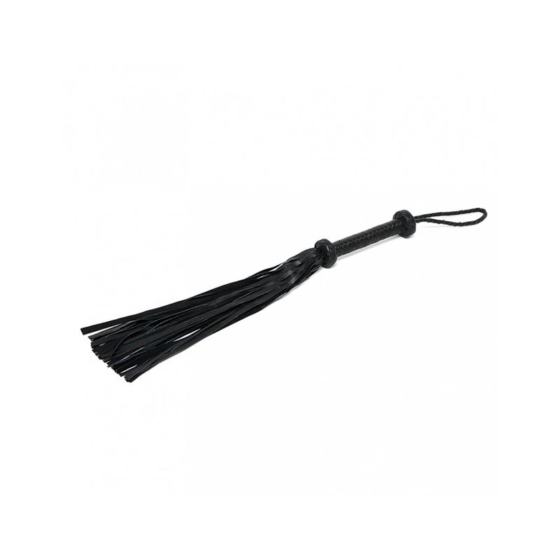 Braided Flogger Leather Black – Image 4