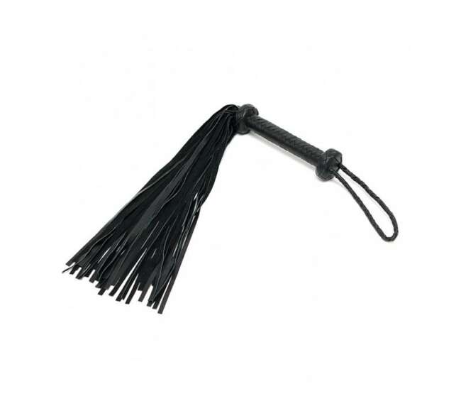 Braided Flogger Leather Black