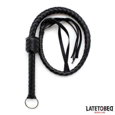 Braided Whip Black 116cm