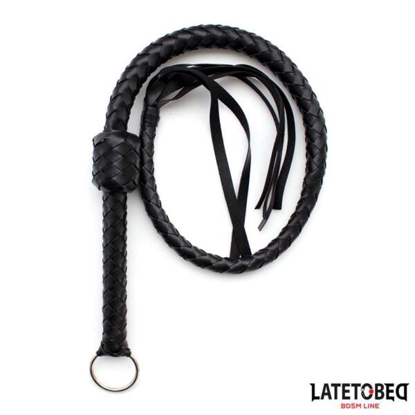 Braided Whip Black 116cm