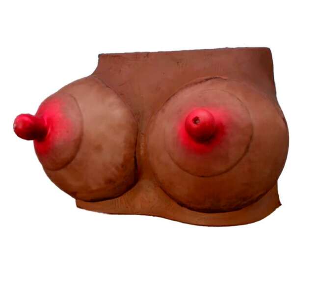 breast-shaped piggy bank