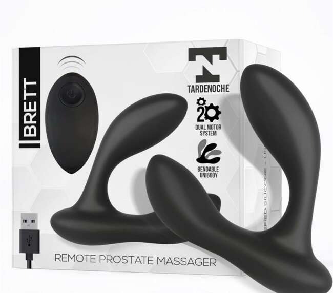 Brett Prostate Massager Remote Control USB Liquid Silicone