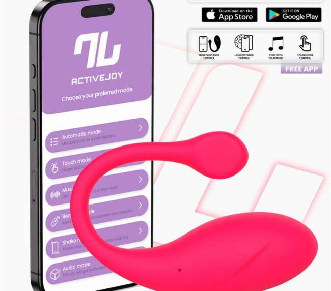 Bulby Vibrating Egg with App Dark Pink