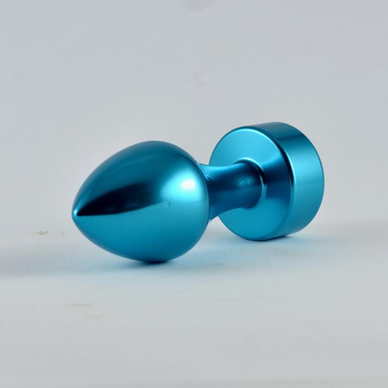 Butt Plug Blue Rosebud with Jewel – Image 3