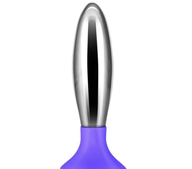 Butt Plug Bobby Metal and Silicone Purple