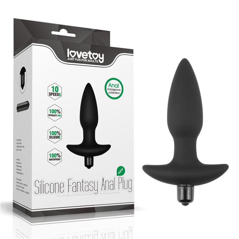 Butt Plug Fantasy Plug with Vibration Black – Image 3