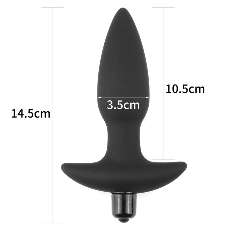 Butt Plug Fantasy Plug with Vibration Black – Image 5