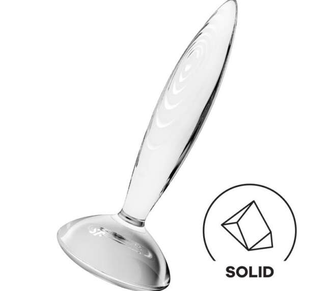 Butt Plug Sparkling Crystal Hot and Cold Clear