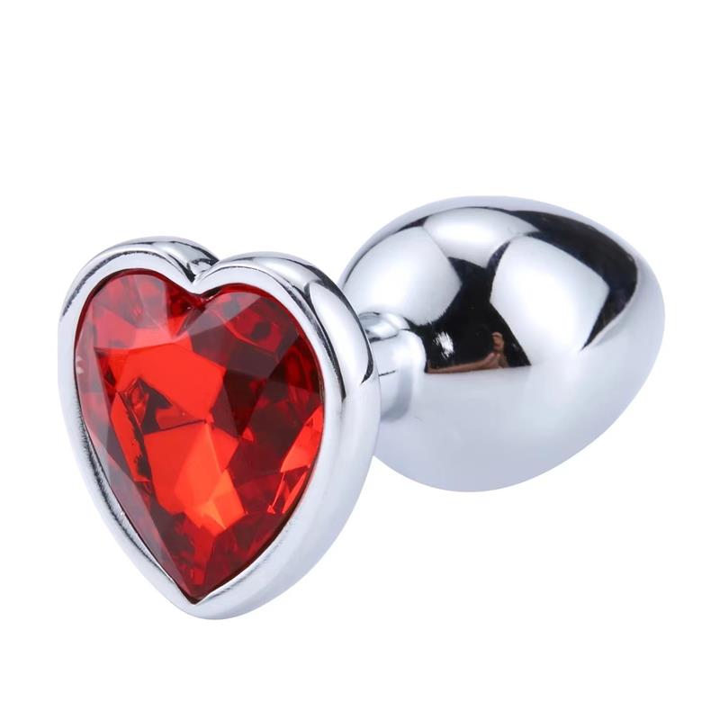 Butt Plug with Heart Jewel Corazón Red Scarlet Size M – Image 3