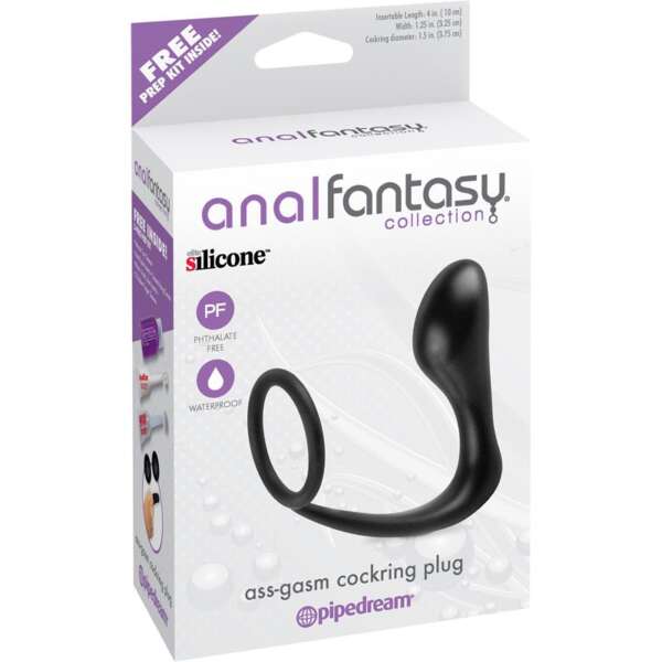 Butt Plug with Penis Ring Ass-Gasm Black – Image 4