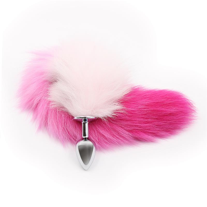 Butt Plug with Pink and White Tail Size S – Image 5