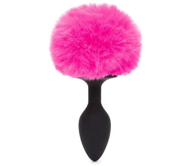 Butt Plug with Pink Fur Tail Small