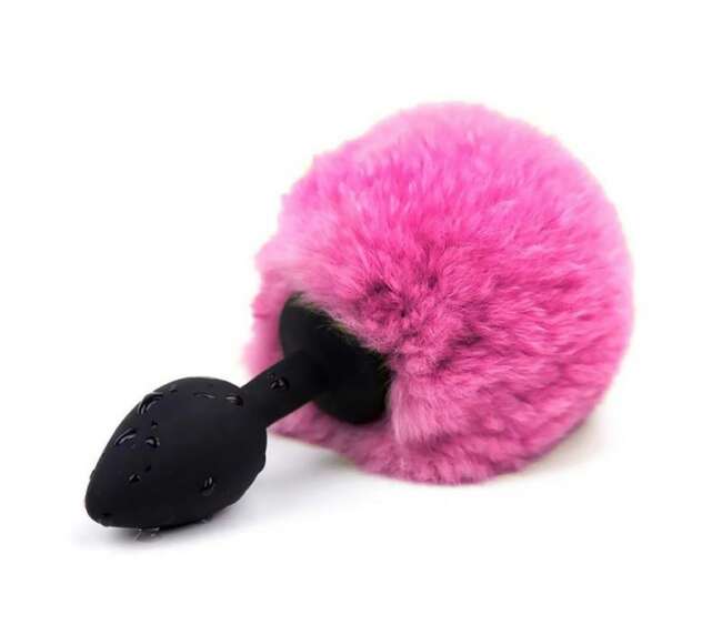 Butt Plug con Pompón Rosa Talla S