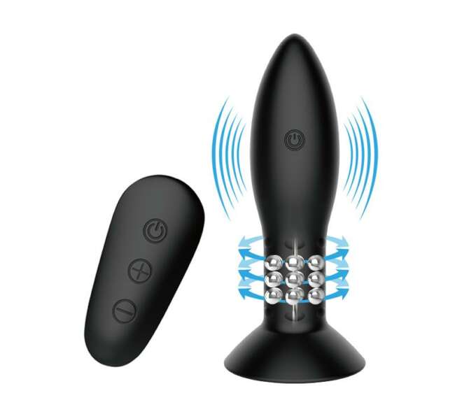 Butt Plug with Vibration and Rotation