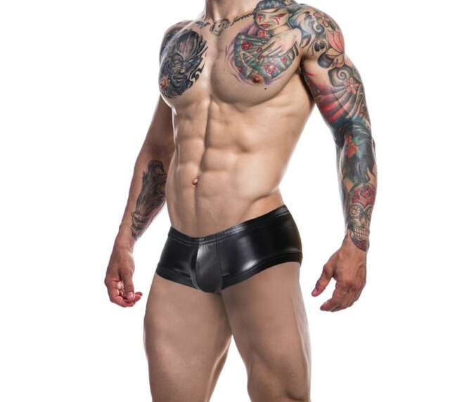 Bermudas C4M Leatherette Negro