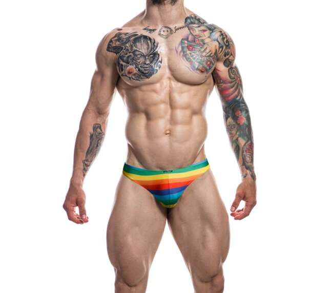 C4M01 Braguita de bikini de talle bajo Rainbow