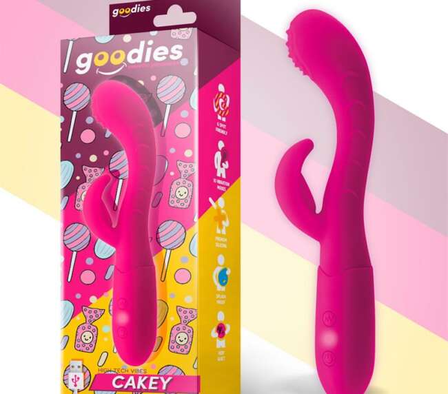 Cakey G-Spot and Rabbit Vibe USB Silicone Fuchsia