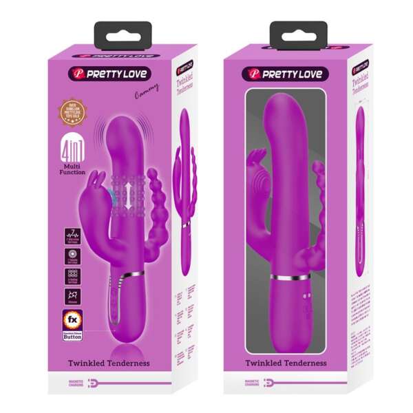 Cammy 4 in 1 Vibe with Rotating Balls and Anal Chain – Image 8