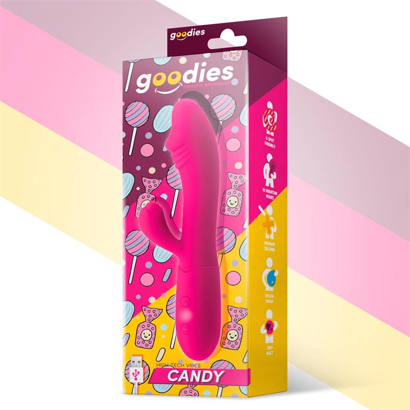 Candy G-Spot Rabbit Vibe USB Silicone Fucshia – Image 6