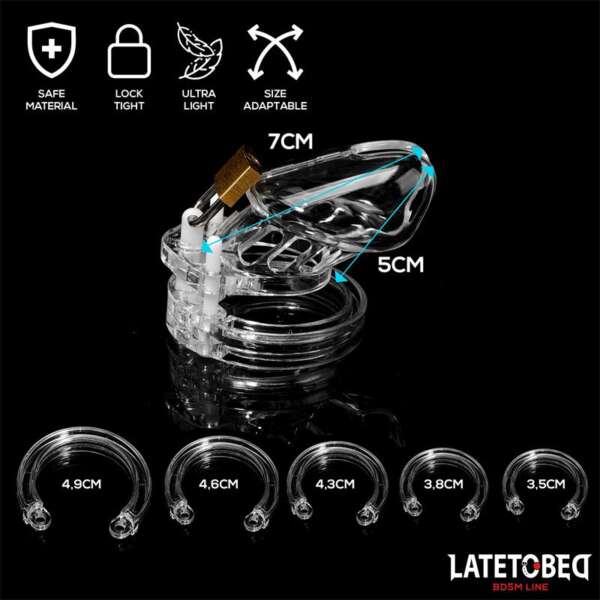Chastity Penis Cage Short Clear – Image 5