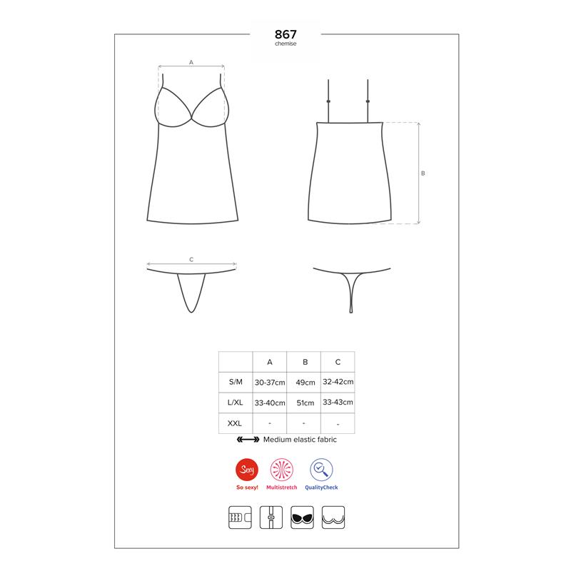 Chemise with Lace Black – Image 4