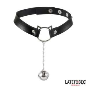 choker with cat ear hoop and bell