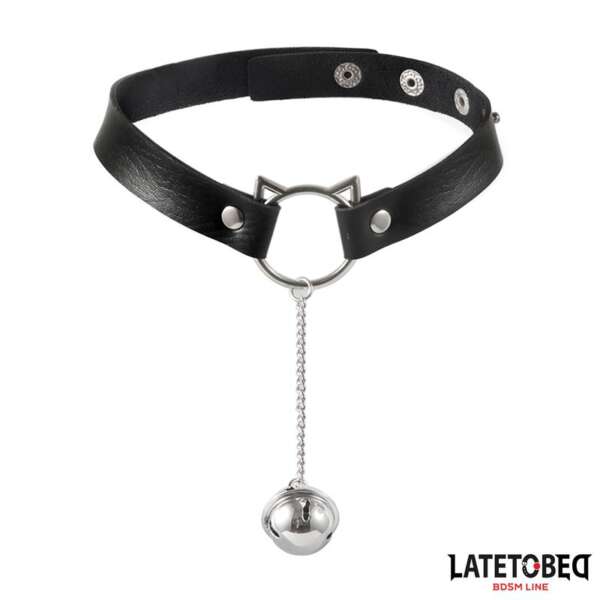 choker with cat ear hoop and bell