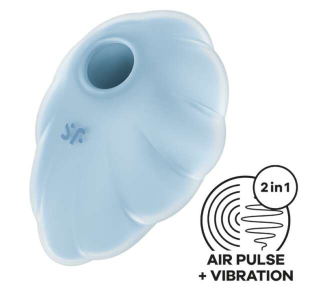 Cloud Dancer Clit Sucker and Vibe Blue