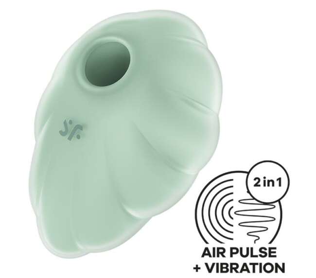 Cloud Dancer Clit Sucker and Vibe Mint