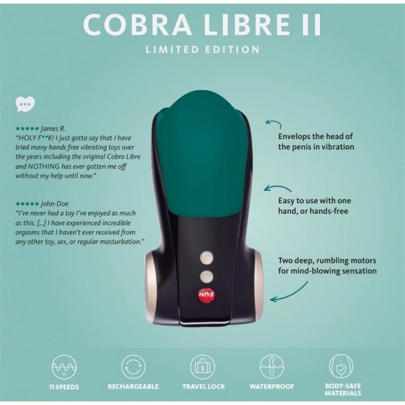 Cobra Libre II Penis Head Vibrator Black/Deep Sea Blue – Image 4