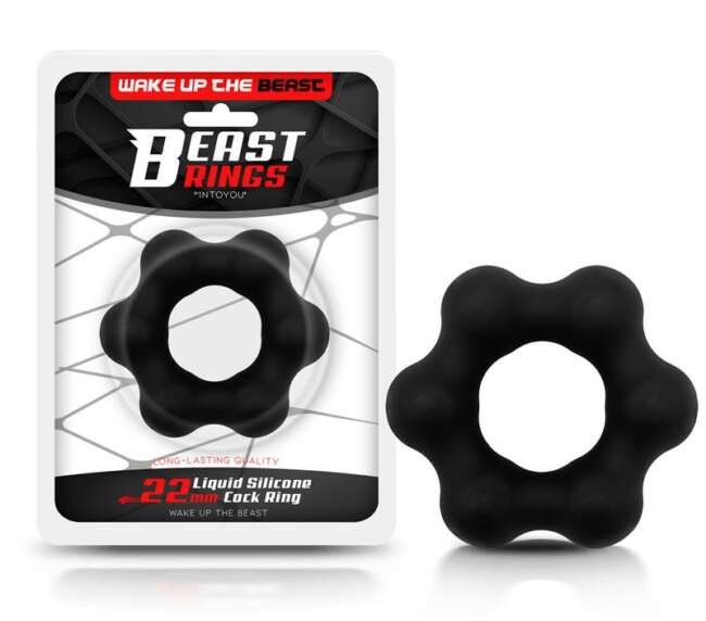 Cock Ring Liquid Silicone 2.2 cm Black