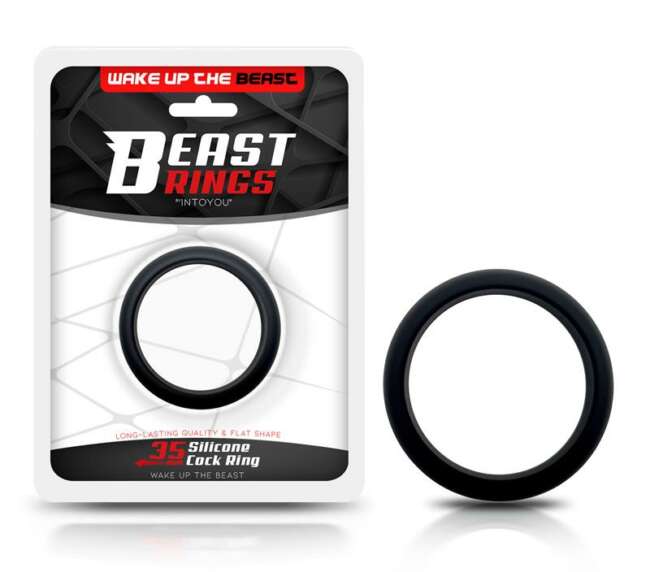 Cock Ring Solid Silicone 3.5 cm Black