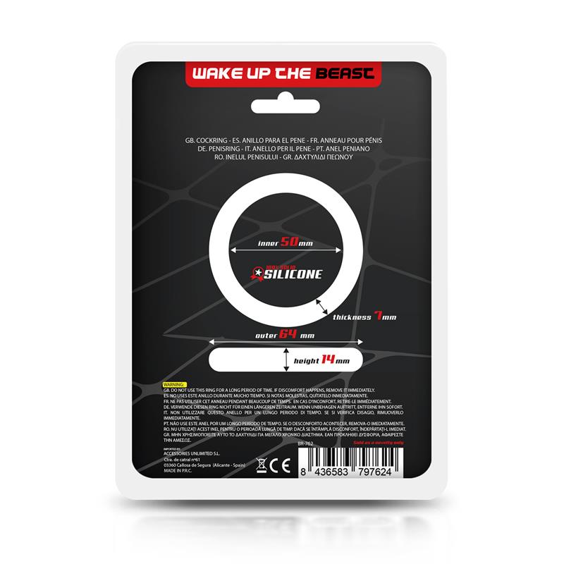 Cock Ring Solid Silicone 5 cm Black – Image 4