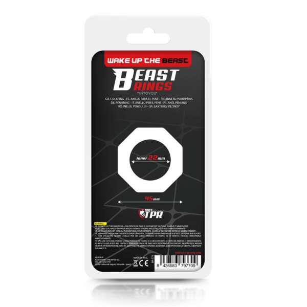 Cock Ring Super Flexible Polygonal 2.2 cm Black – Image 3