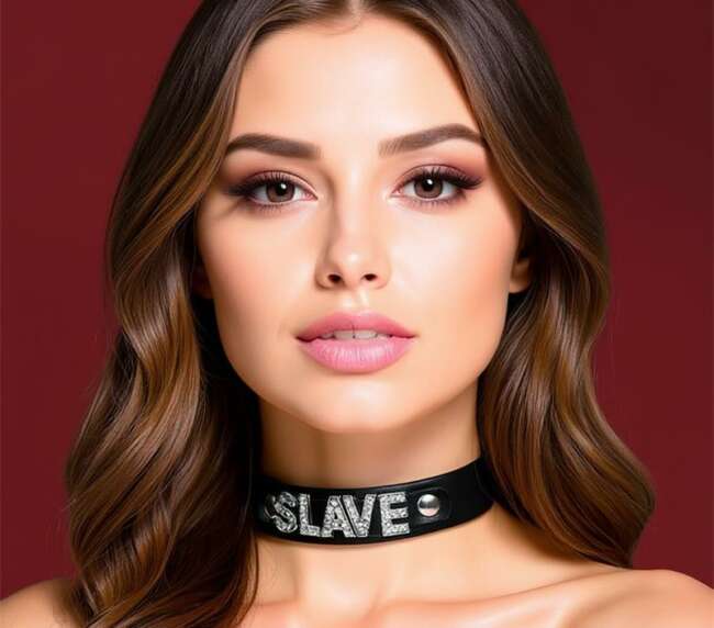 Collar Vegan Leather Slave One Size