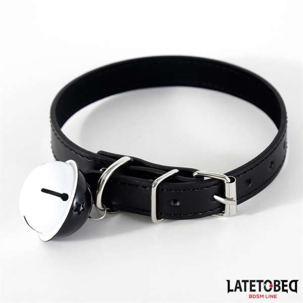Collar with Bell Black Adjustable