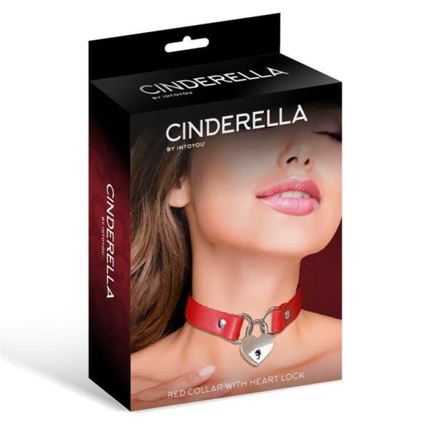 Collar with Heart Lock Vegan Leather One Size – Image 4