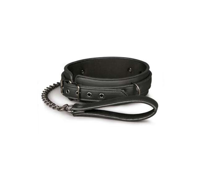 Collar with Leash Black