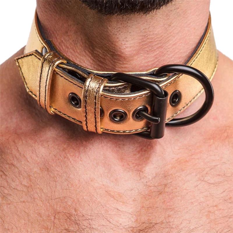 Collar with Leash Bondage Gold – Image 3