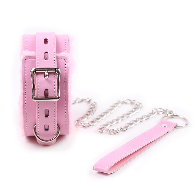 Collar with Leash Pastel Pink – Image 8
