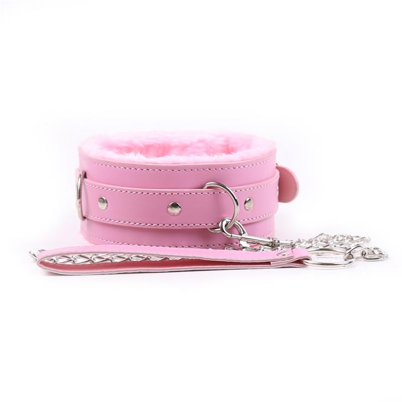 Collar with Leash Pastel Pink – Image 9
