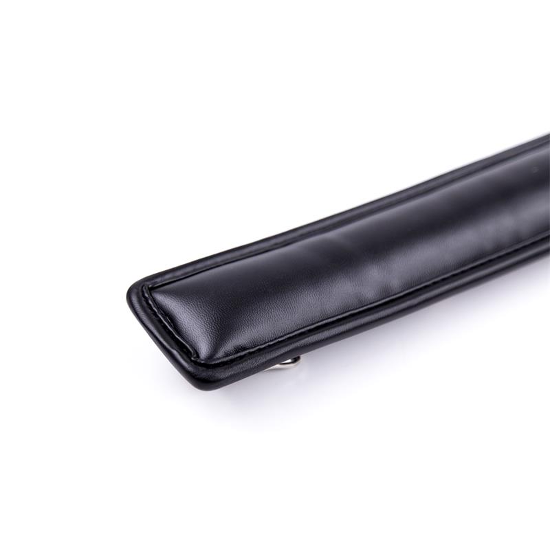 Collar with Metal Leash and Pedded Interior Black – Image 6