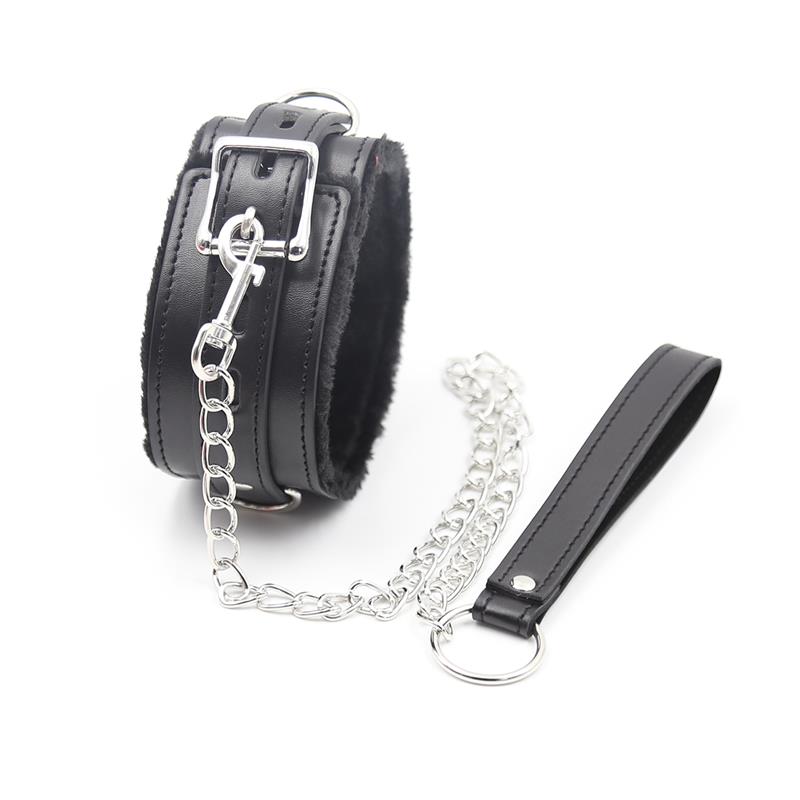 Collar With Metal Leash Black – Image 6