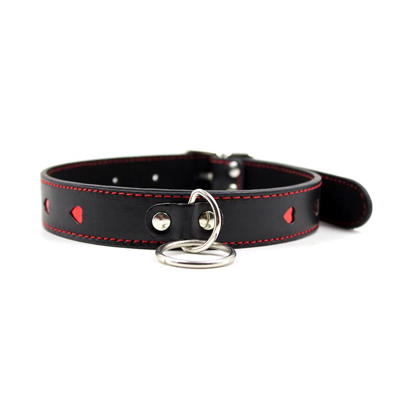 Collar with Metal Leash Black/Red – Image 4