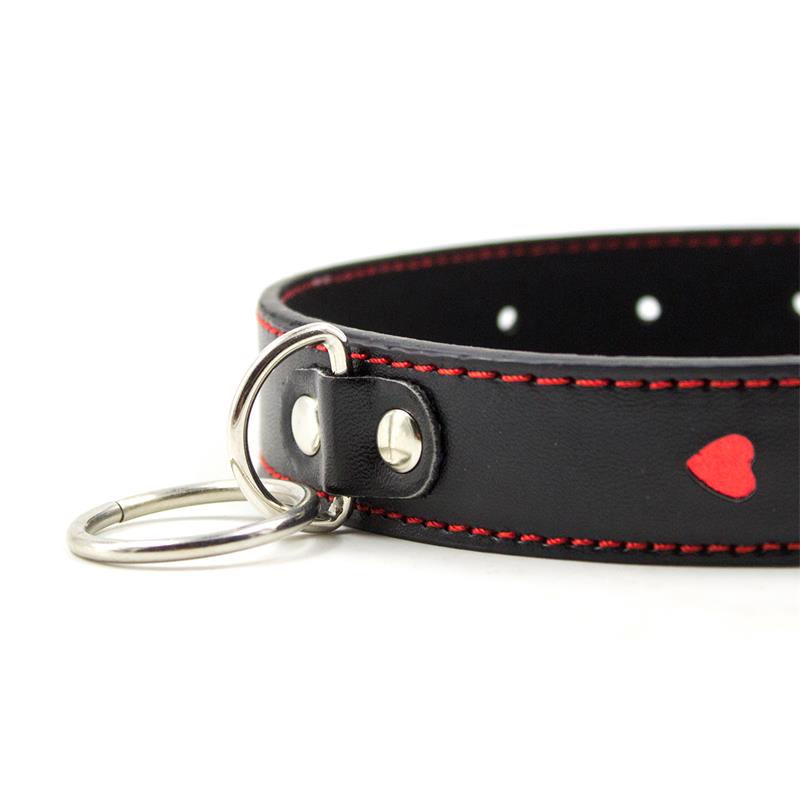 Collar with Metal Leash Black/Red – Image 6